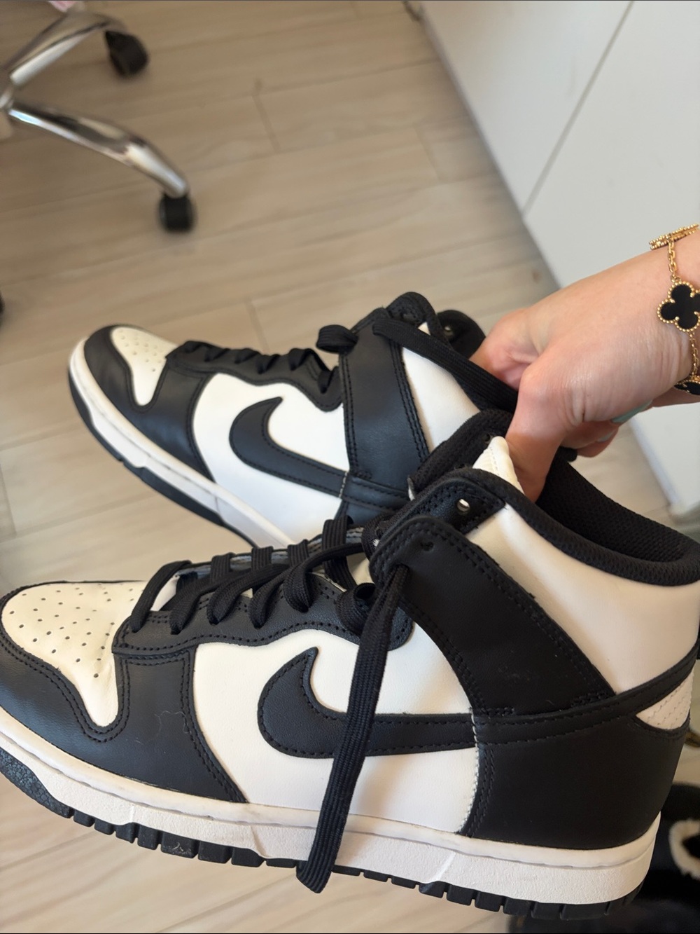 Nike Black and White High-Top Sneakers